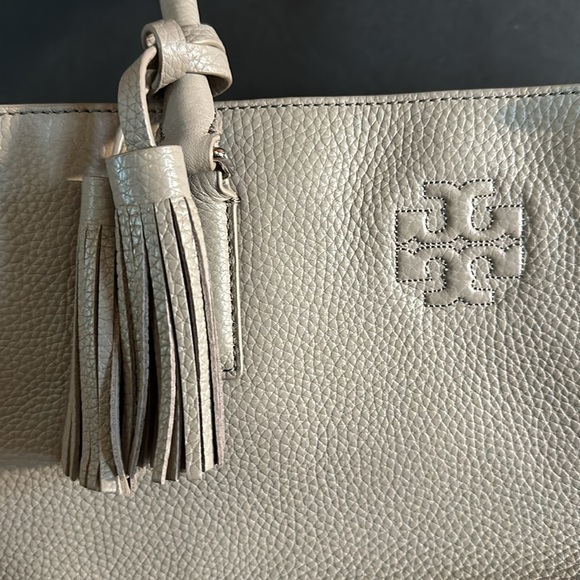 Tory Burch Taupe Thea Satchel EUC - Picture 2 of 5